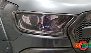 หุ้มฟิล์มไฟหน้าสีชา Ford Ranger (2)