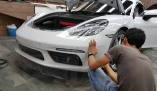 หุ้มฟิล์มใสกันรอยกันสะเก็ดหิน Porsche 718 Cayman [2]
