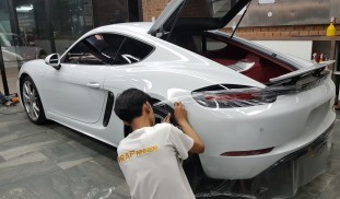 หุ้มฟิล์มใสกันรอยกันสะเก็ดหิน Porsche 718 Cayman [4]