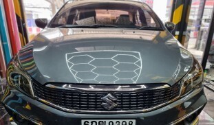 หุ้มฟิล์มไฟหน้า Suzuki Ciaz สีชา (2)