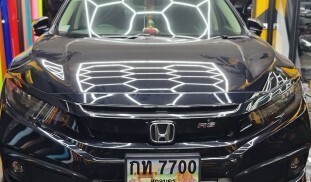 Wrap ฟิล์มไฟหน้าสีชา Honda Civic FC (1)