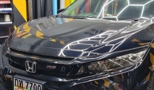 Wrap ฟิล์มไฟหน้าสีชา Honda Civic FC (2)