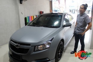 Wrap เปลี่ยนสีรถ Chevrolet Cruze (Matte Grey)