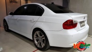 Wrap เปลี่ยนสีรถ BMW 318i (Glossy White) [3]