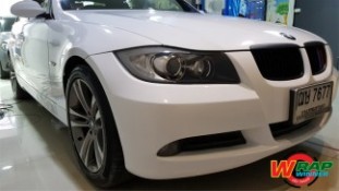 Wrap เปลี่ยนสีรถ BMW 318i (Glossy White) [2]