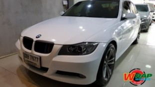 Wrap เปลี่ยนสีรถ BMW 318i (Glossy White) [1]