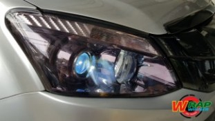 หุ้มฟิล์มไฟหน้าสีชา Isuzu D-Max (1)