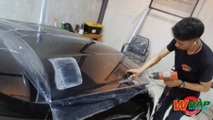 หุ้มฟิล์มใสกันรอยกันหิน Mercedes Benz SLC300 (2)