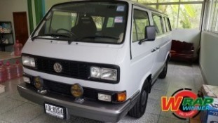 Wrap เปลี่ยนสีรถ Volkswagen (Glossy Cream White )