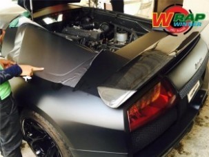 Wrap เปลี่ยนสีรถ Lamborghini Murcielago (Matte Chrome Grey) [4]