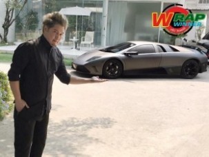 Wrap เปลี่ยนสีรถ Lamborghini Murcielago (Matte Chrome Grey) [1]