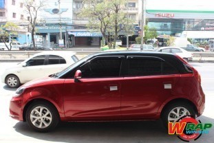 Wrap เปลี่ยนสีรถ MG3 (Glossy Black ครึ่งคัน) [4]