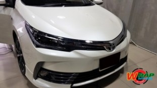 หุ้มฟิล์มใสกันรอยกันหินฝากระโปรงและกันชนหน้า Toyota Corolla Altis (3)