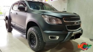 Wrap เปลี่ยนสีรถ Chevrolet Colorado สีดำด้าน (1)