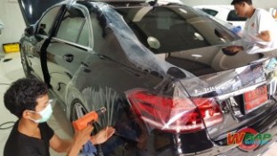 หุ้มฟิล์มใสกันรอยกันหิน Mercedes Benz E300 (7)