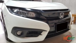 Wrap เปลี่ยนสีกระจังหน้าและกันชนหน้ารถ Honda Civic FC [1]