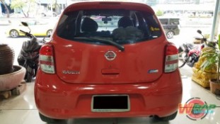 Wrap เปลี่ยนสีรถ Nissan March สีแดงเงา (4)