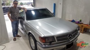 Wrap เปลี่ยนสีรถ Benz S560 SEC AMG สีบรอนซ์เงิน (1)