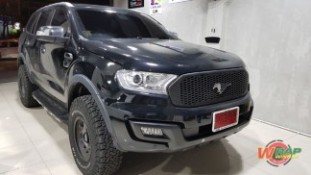 Wrap เปลี่ยนสีกันชนสีดำด้าน Ford Everest 