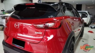 Wrap เปลี่ยนสีรถ Mazda CX3 ดำเงาครึ่งคันบน (3)
