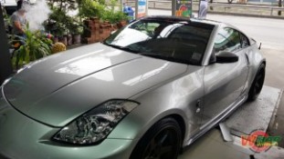 หุ้มฟิล์มหลังคาแก้ว Nissan 350Z