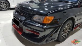 Wrap เปลี่ยนสีรถ Toyota Soluna สีดำเงา (2)