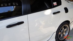 หุ้มฟิล์มเคฟล่า 3D มือจับประตู Honda City (1)