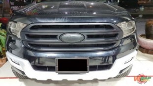 Wrap เปลี่ยนสีกระจังหน้า Ford Everest (Matte Black) 