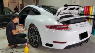 หุ้มฟิล์มใสกันรอยกันหิน Porsche Carrera 911 (6)