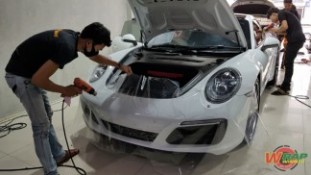 หุ้มฟิล์มใสกันรอยกันหิน Porsche Carrera 911 (7)