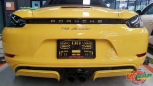 Wrap เปลี่ยนสีชุดแต่งรถ Porsche 718Boxster สีดำเงา (5)