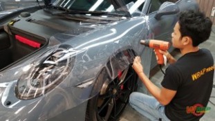 หุ้มฟิล์มใสกันรอยกันหิน Porsche 911Carrera (3)