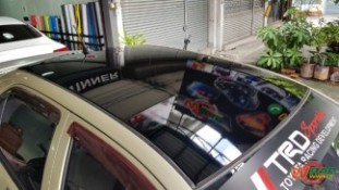 หุ้มฟิล์มหลังคาแก้ว Toyota Vios (2)