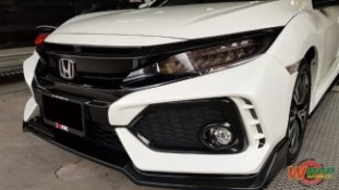 Wrap เปลี่ยนสีกระจังหน้าสีดำเงา Honda Civic FK (2)