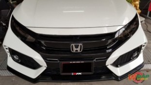Wrap ฟิล์มไฟหน้าสีชา Honda Civic FK (2)