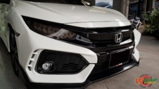 Wrap ฟิล์มไฟหน้าสีชา Honda Civic FK (1)