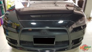 Wrap ฟิล์มไฟหน้าสีสโมคอ่อน Lancer EX (1)