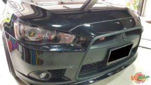 Wrap ฟิล์มไฟหน้าสีสโมคอ่อน Lancer EX (2)