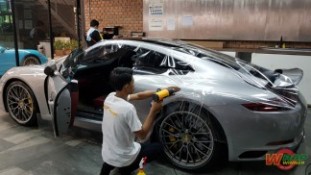 หุ้มฟิล์มใสกันรอยกันหิน Porsche Carrera S (3)