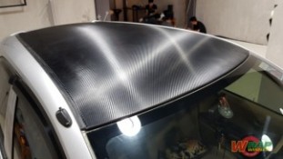 หุ้มเคฟล่า 3D หลังคา Honda Brio (2)