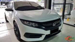 Wrap เปลี่ยนสีกระจังหน้าสีดำเงา Honda Civic FC