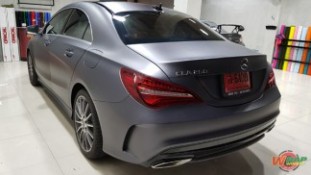 Wrap เปลี่ยนสีรถ Benz CLA250 สีเทาด้านเมทัลลิก (2)