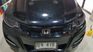 หุ้มฟิล์มไฟหน้า Honda City สีดำอ่อน (1)