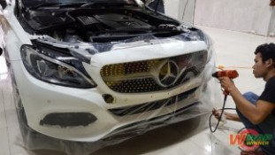 หุ้มฟิล์มใสกันรอยรถยนต์ Mercedes Benz C250 (5)
