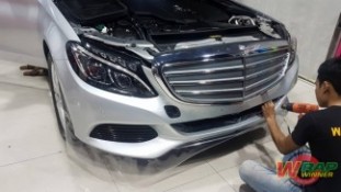 หุ้มฟิล์มใสกันรอยรถยนต์ Mercedes Benz E300 (4)