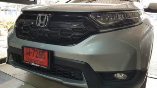 Wrap เปลี่ยนสีกระจังหน้าสีดำเงา Honda CRV (1)