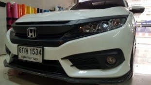 Wrap เปลี่ยนสีกระจังหน้าสีดำด้าน Honda Civic FC (3)