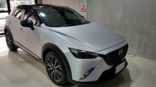 Wrap เปลี่ยนสีรถ Mazda CX-3 สีบรอนซ์เงินแบบ 