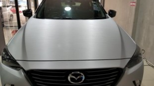 Wrap เปลี่ยนสีรถ Mazda CX-3 สีบรอนซ์เงินแบบ 