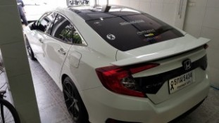 หุ้มฟิล์มหลังคาแก้ว Honda Civic FC